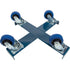 Drum Dolly, Steel, 1400 lbs. Capacity, 24" Diameter, Blue Elastic Casters