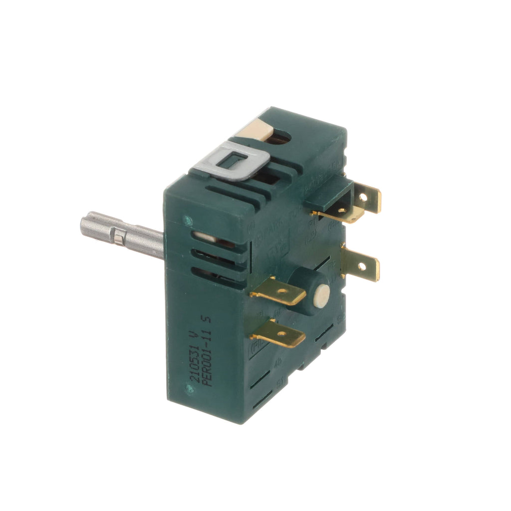 DG44-01005B range surface element control switch by XPart Supply with metal shaft and multiple connectors