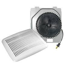 Broan NuTone Aira Economy Fan Upgrade Kit EC60KIT: white vent grille with round black blower for 60 CFM, 3.0 sones