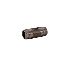 Black Steel Gas Pipe Nipple 1/2" x 2 "