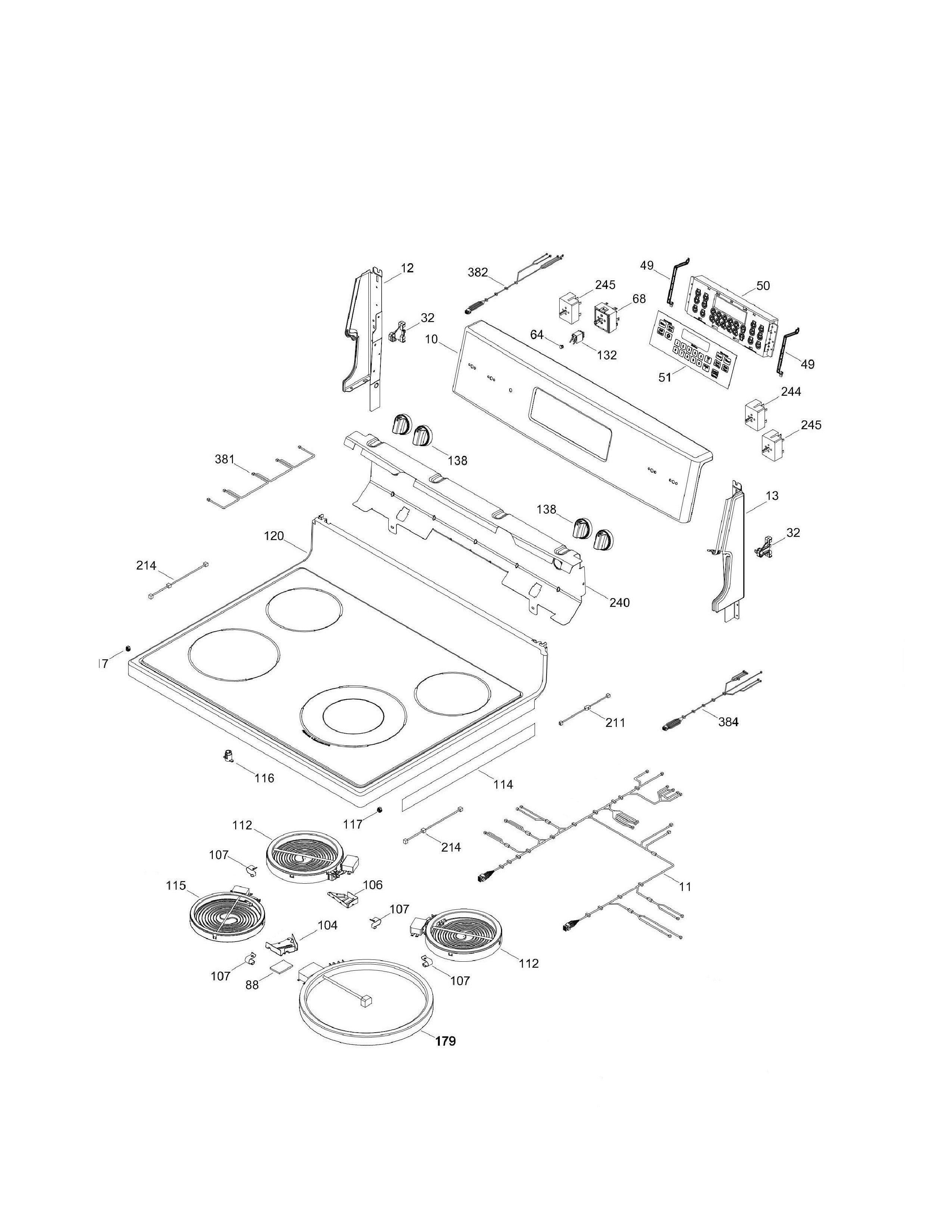 GE Range Surface Element Switch WS01F01650 6" 1560W (Replaces WB24T10029)