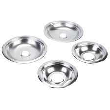 W10278125 Range Cooktop Drip Bowl Set, Chrome, 4 Pieces