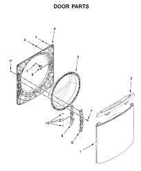 Door-inner / washer inner door panel and hinge assembly