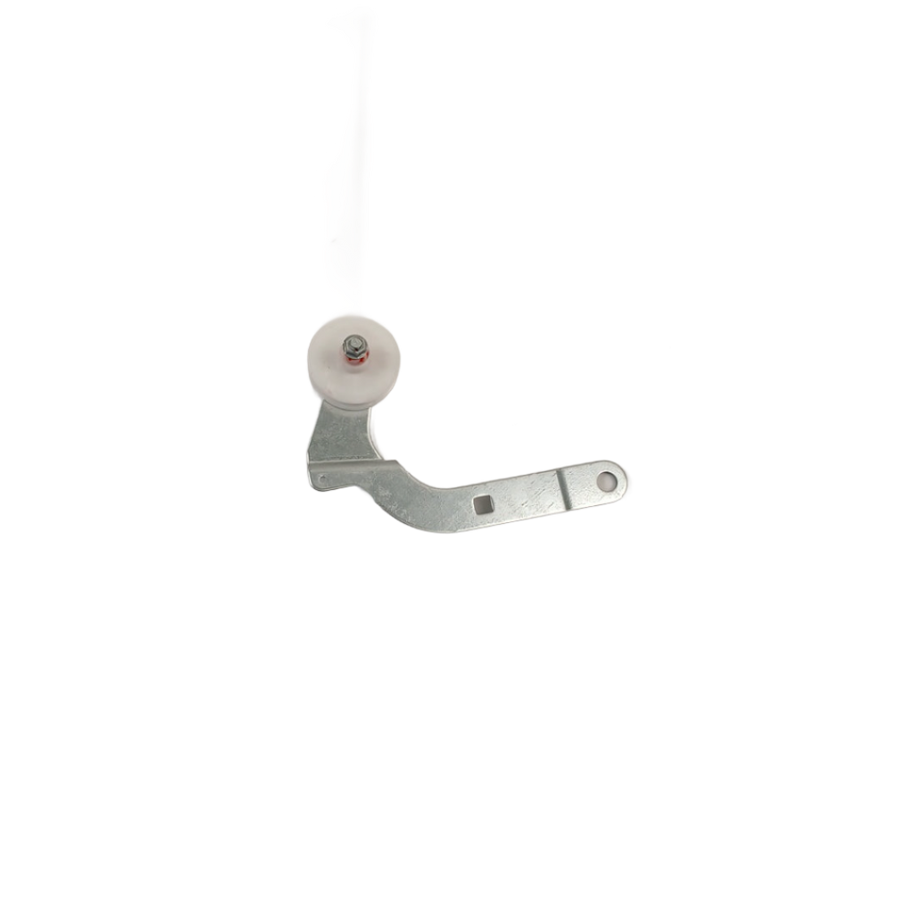 XPart Supply WG04A04461 dryer idler arm replacement metal arm with white plastic pulley for dryer belt tensioning