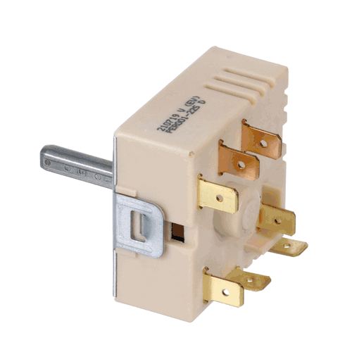 LG EBF62174904 oven element switch with metal lever and multiple brass connectors