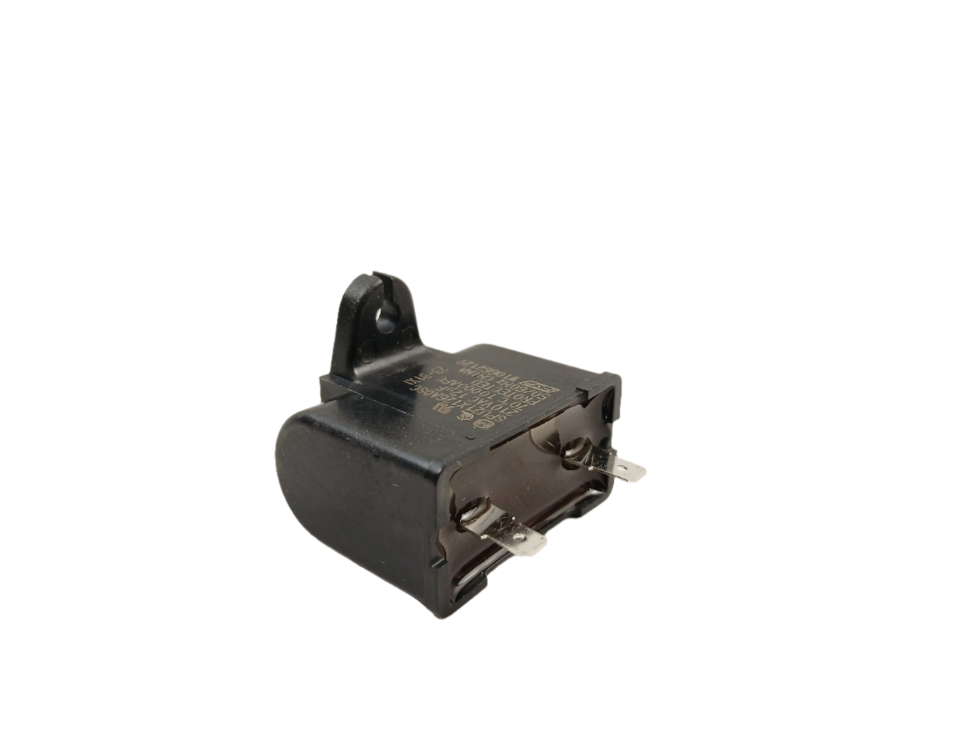 WPW10662129 refrigerator run capacitor black plastic housing with three spade terminals by XPart Supply