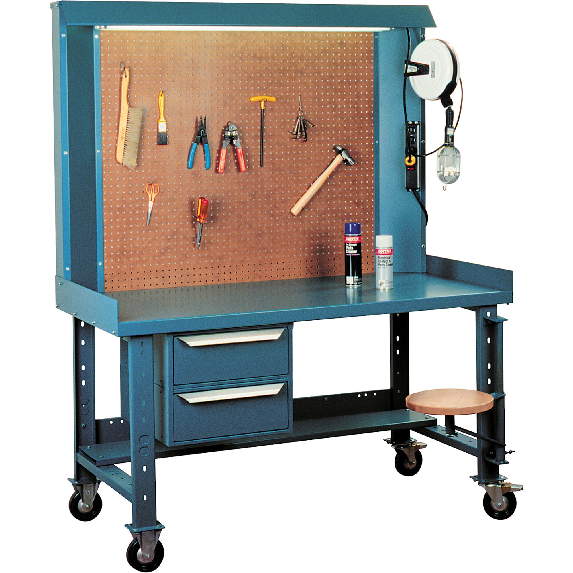 Maxi-Bench Workstation, Steel/Wood Surface, 60" W x 30" D x 76" H