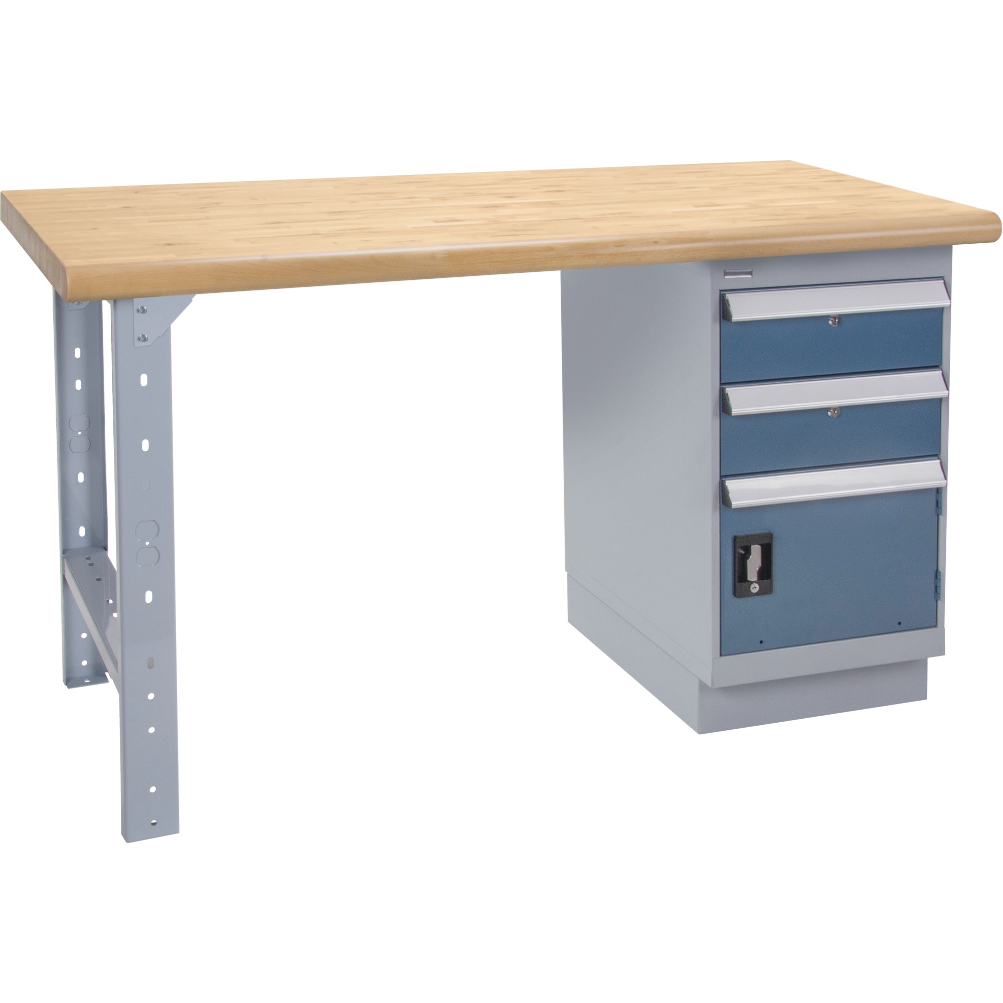 Heavy-Duty Workbench, Door w/ Drawer Combination, 1500 lbs. Cap., 60" W x 24" D, 34" H