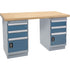 Heavy-Duty Workbench, Dual Drawers, 1500 lbs. Cap., 60" W x 36" D, 34" H