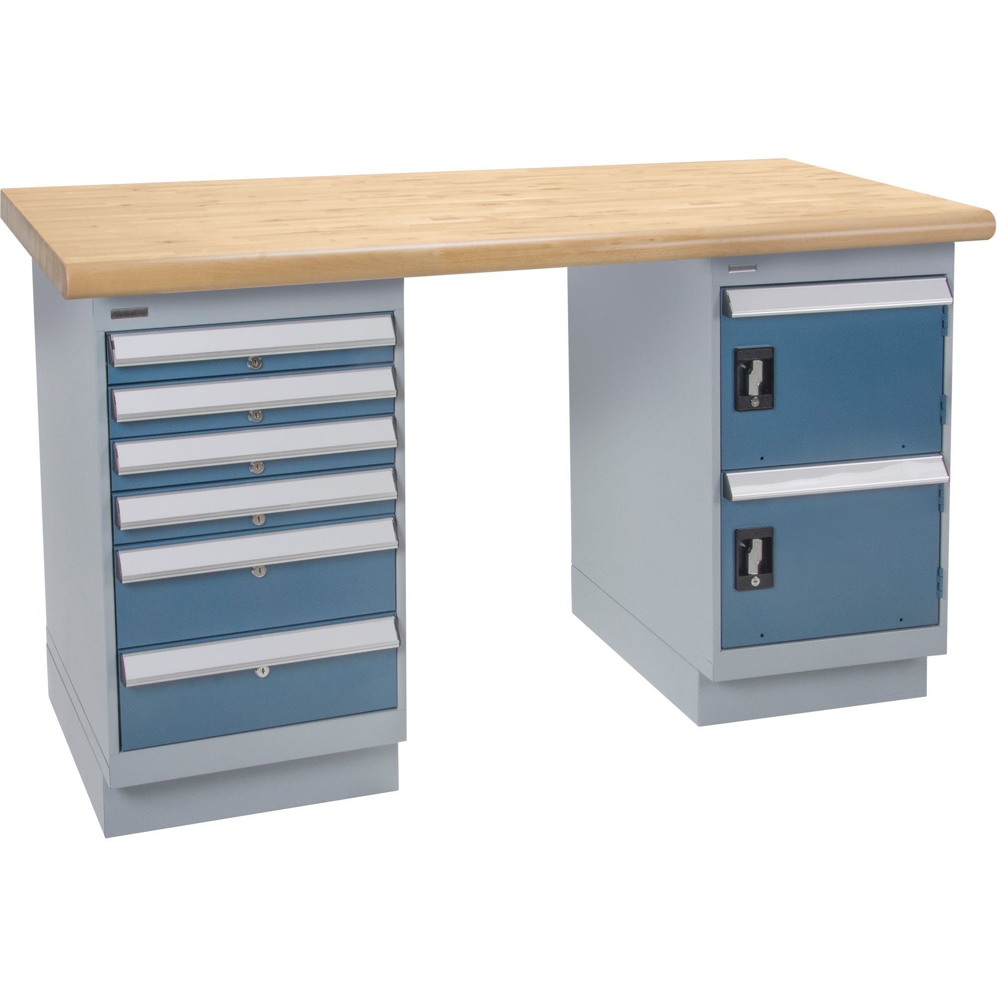 Workbench, Door & Drawers, 2500 lbs. Cap., 60" W x 24" D, 34" H