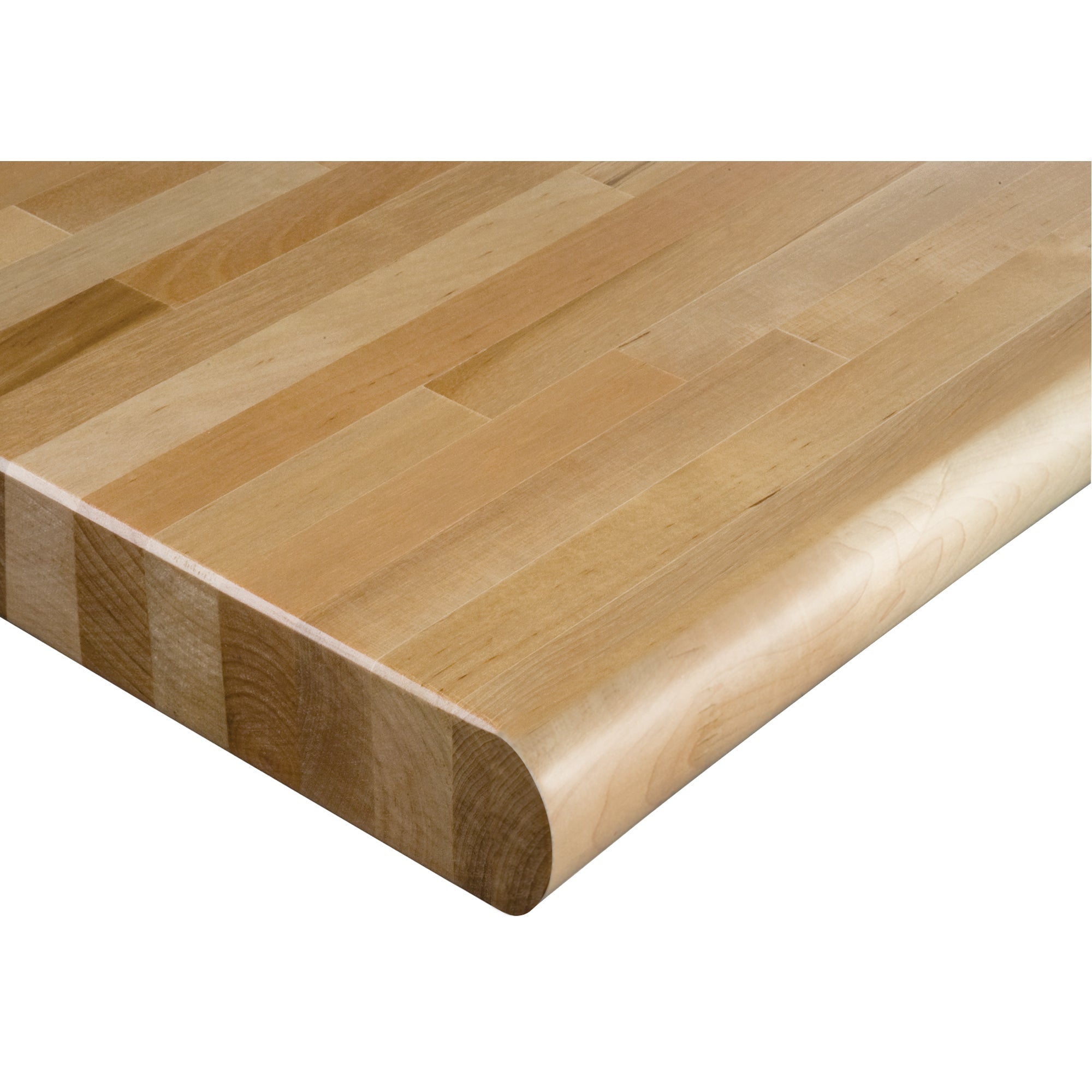 Laminated Hardwood Workbench Top, 96" W x 30" D, Bullnose Edge, 1-3/4" Thick