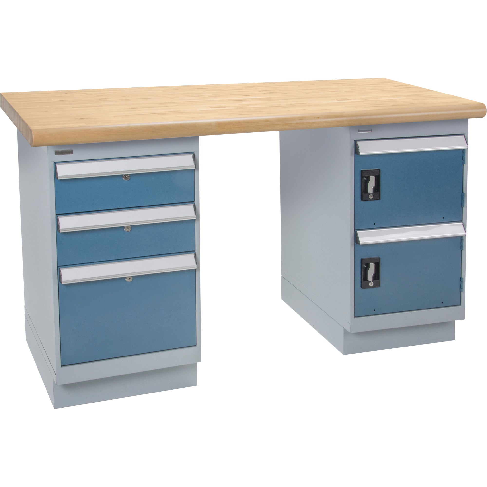 Workbench, Door & Drawers, 2500 lbs. Cap., 60" W x 24" D, 34" H