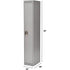 Lockers, 12" x 18" x 72", Steel, Grey, Rivet (Assembled)