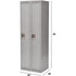 Lockers, Bank of 2, 24" x 18" x 72", Steel, Grey, Rivet (Assembled)