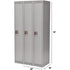 Lockers, Bank of 3, 36" x 18" x 72", Steel, Grey, Rivet (Assembled)