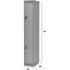 Lockers, 2 -tier, 12" x 18" x 72", Steel, Grey, Rivet (Assembled)