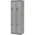 Lockers, 2 -tier, Bank of 2, 24" x 18" x 72", Steel, Grey, Rivet (Assembled)
