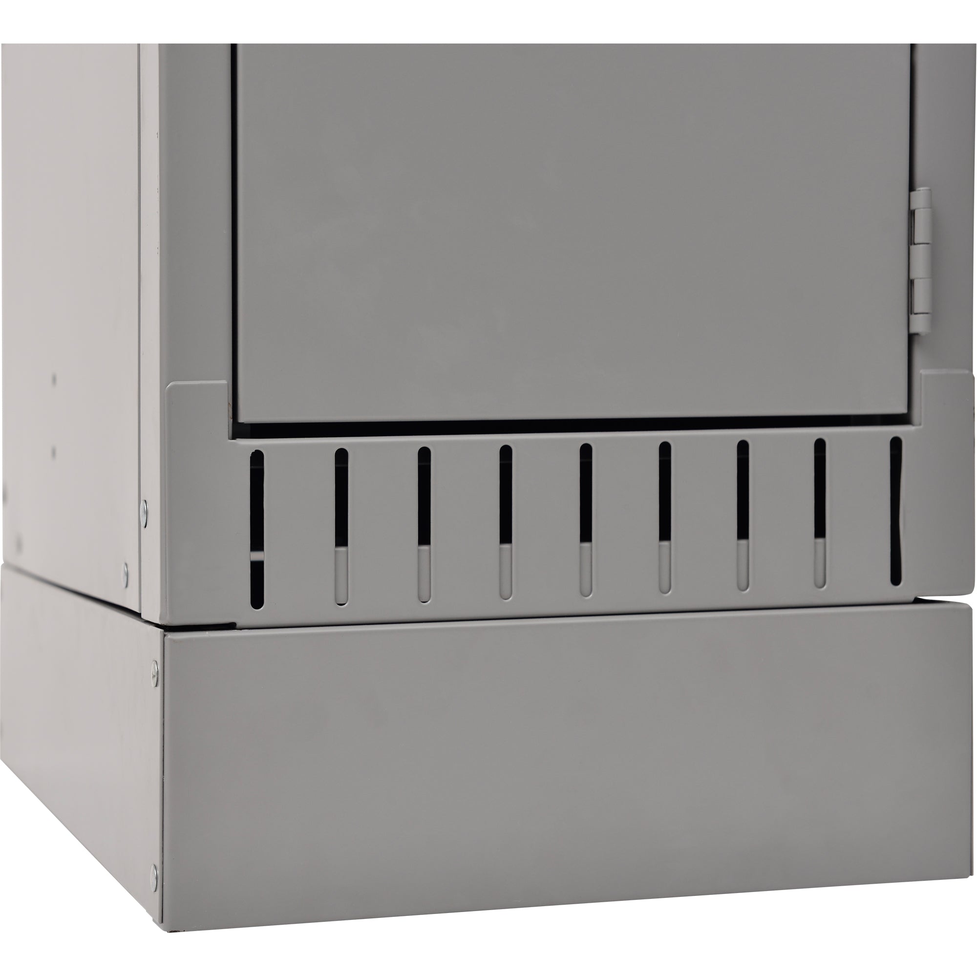 Raised Base, 1 Banks, 4" H x 12" W x 18" D, Grey, Steel