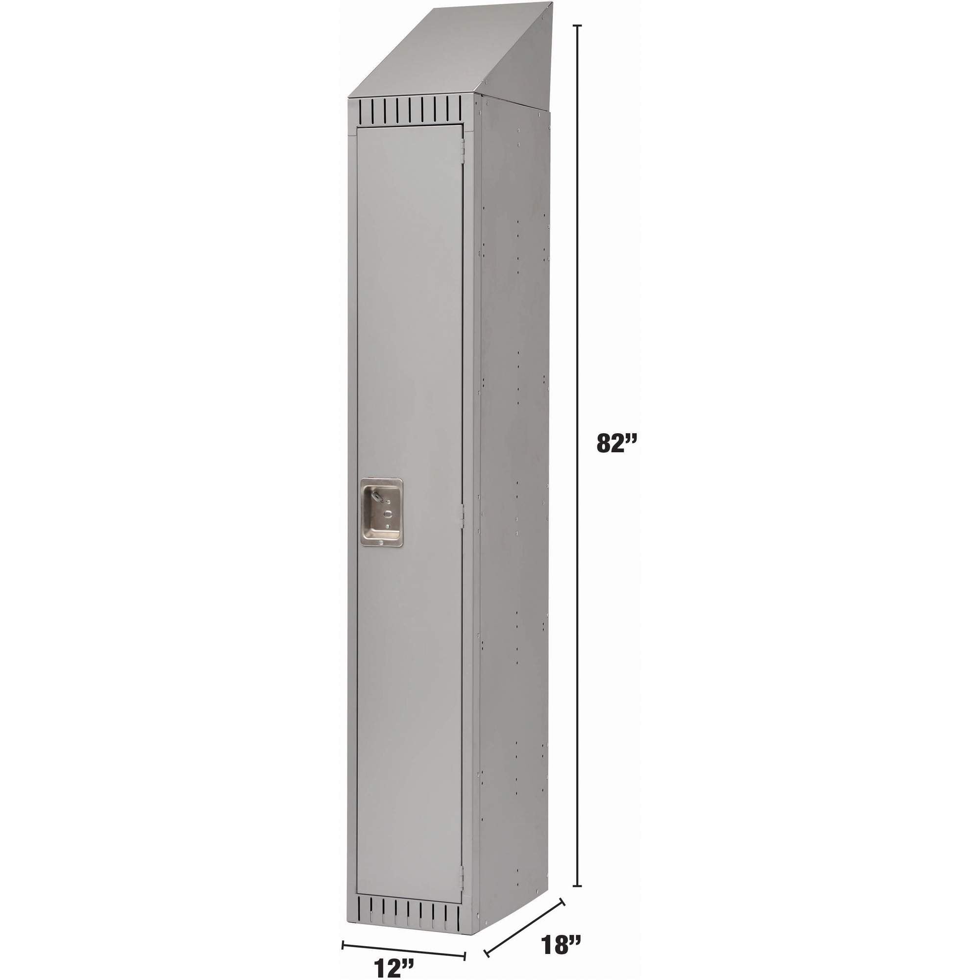 Assembled Lockers, 12" x 18" x 82", Steel, Grey, Rivet (Assembled)