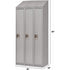 Assembled Lockers, Bank of 3, 36" x 18" x 82", Steel, Grey, Rivet (Assembled)