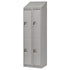 Assembled Lockers, 2 -tier, Bank of 2, 24" x 18" x 72", Steel, Grey, Rivet (Assembled)