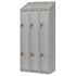 Assembled Lockers, 2 -tier, Bank of 3, 36" x 18" x 72", Steel, Grey, Rivet (Assembled)