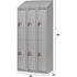 Assembled Lockers, 2 -tier, Bank of 3, 36" x 18" x 72", Steel, Grey, Rivet (Assembled)