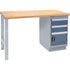 Industrial Duty Workbench, Door w/ Drawer Combination, 1000 lbs. Cap., 24" W x 60" D, 34" H