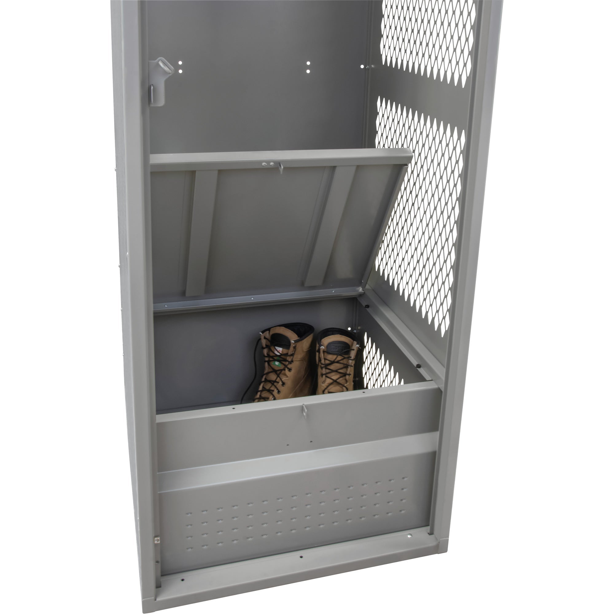 Gear Locker, Steel, 24" W x 18" D x 72" H, Grey