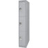 Lockers, 3 -tier, 12" x 18" x 72", Steel, Grey, Knocked Down