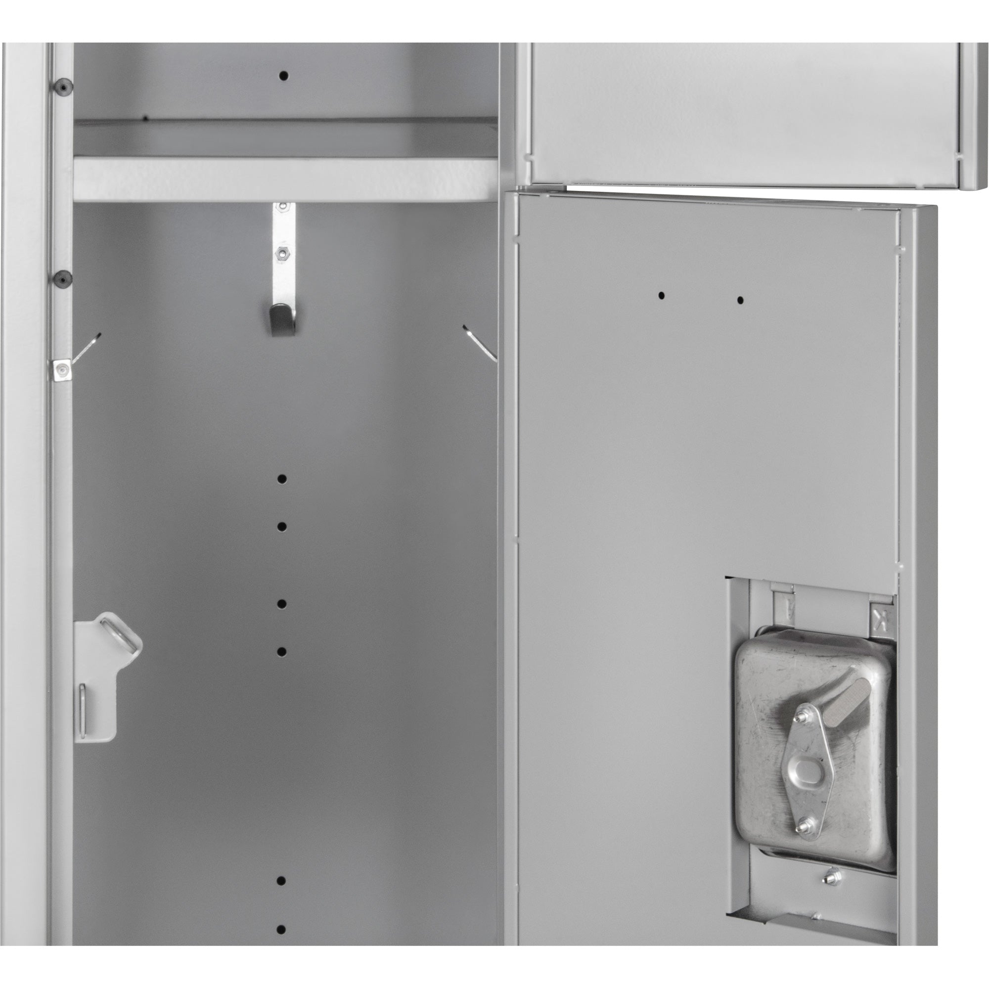 Lockers, 3 -tier, 12" x 18" x 86", Steel, Grey, Knocked Down