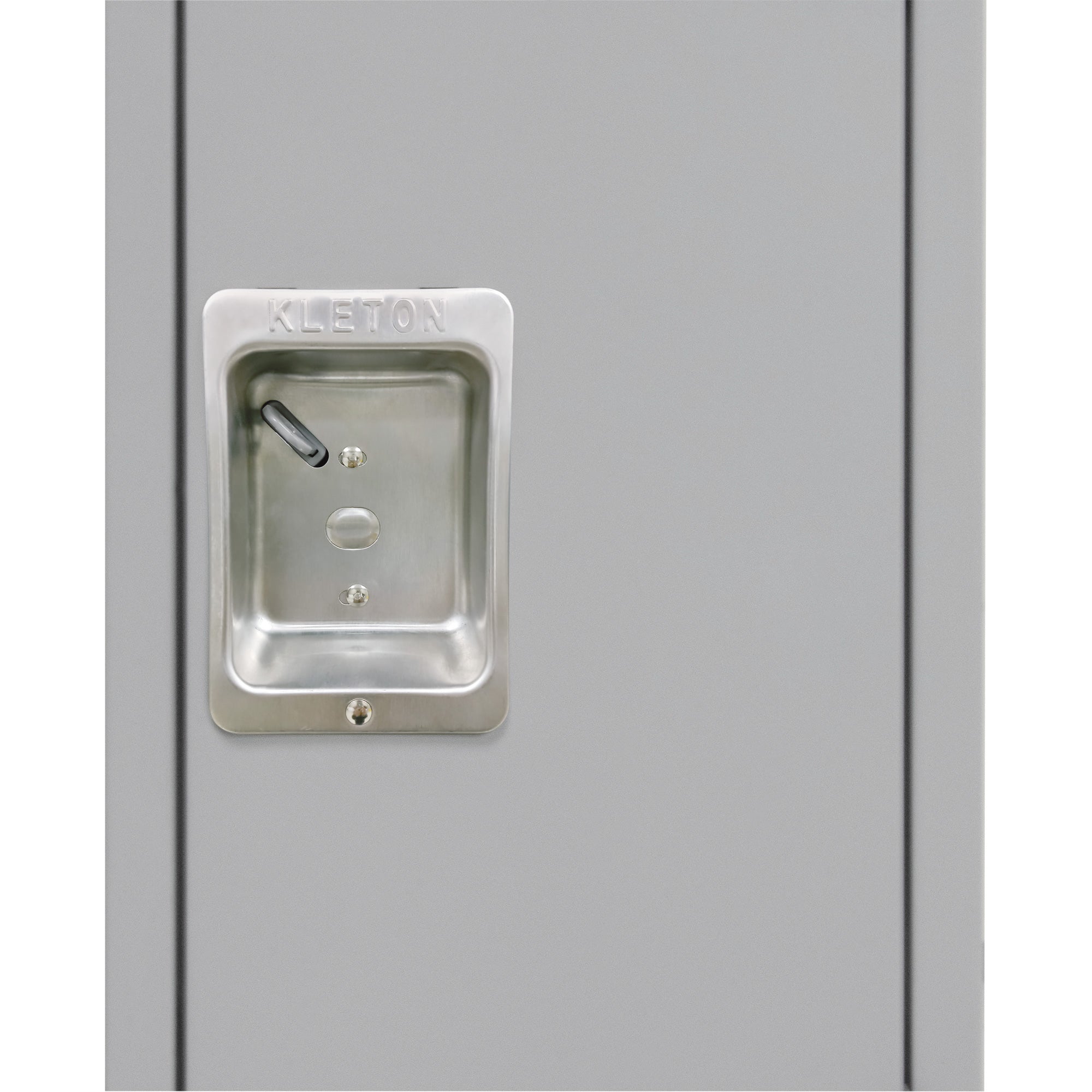 Lockers, 3 -tier, Bank of 2, 24" x 18" x 82", Steel, Grey, Knocked Down