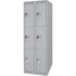Lockers, 3 -tier, Bank of 2, 24" x 18" x 72", Steel, Grey, Knocked Down