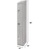 Lockers, 3 -tier, 12" x 18" x 82", Steel, Grey, Knocked Down