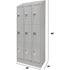Lockers, 3 -tier, Bank of 3, 36" x 18" x 86", Steel, Grey, Knocked Down
