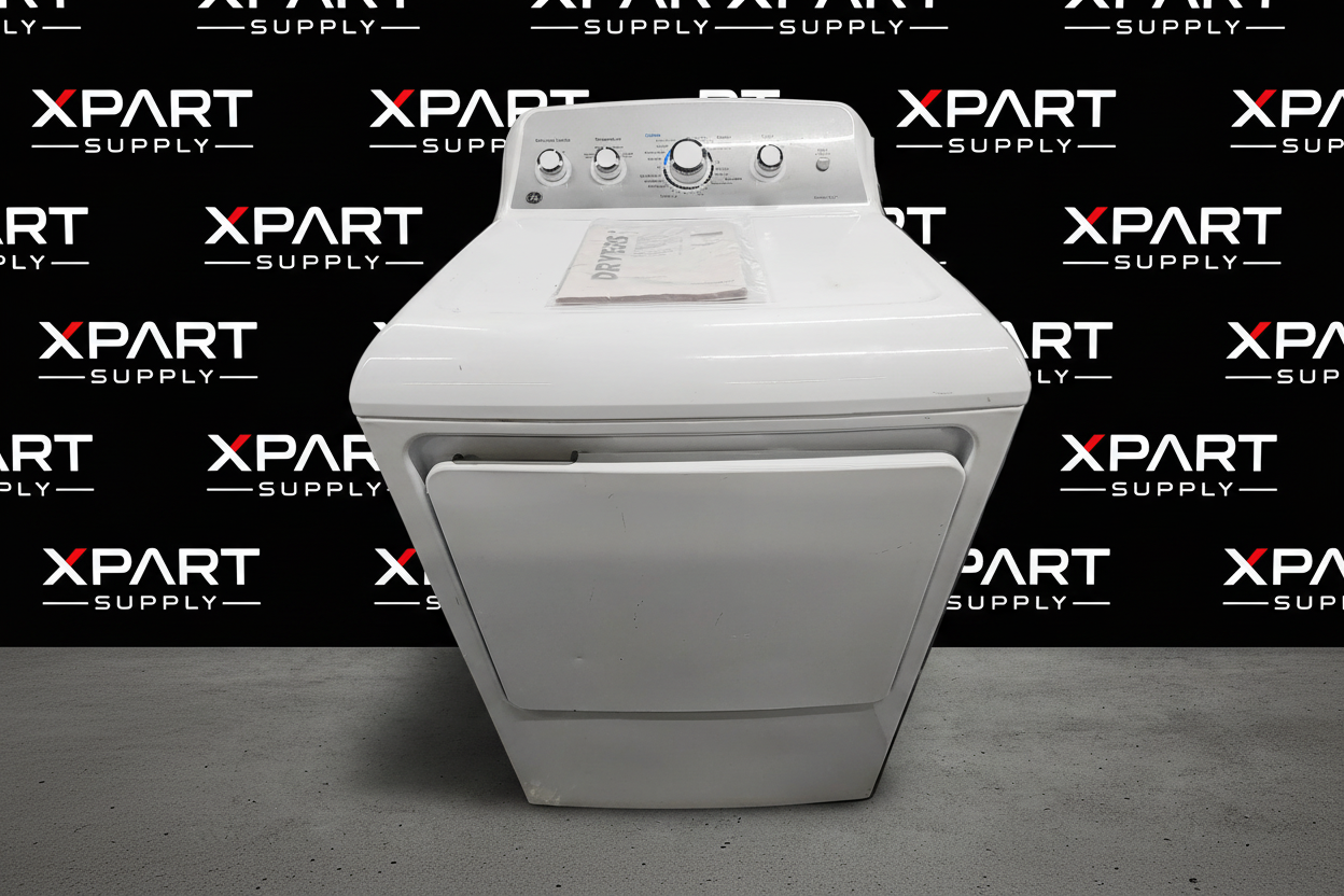 GE Dryer with XPart Supply Branded Background