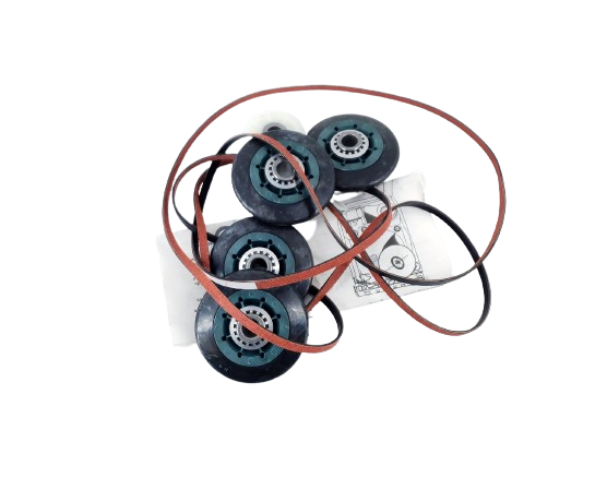 XPart Supply 4392067 dryer repair kit with belts and pulleys on black background