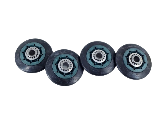 XPart Supply 4392067 dryer repair kit featuring four black and green drum support rollers for dryer maintenance