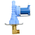 XPart Supply 5221DD1001E water valve assembly for dishwasher with blue plastic and brass components