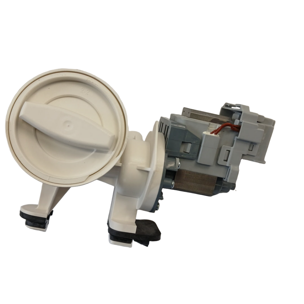 WPW10730972 washing machine pump by XPart Supply in white and gray for appliance repair