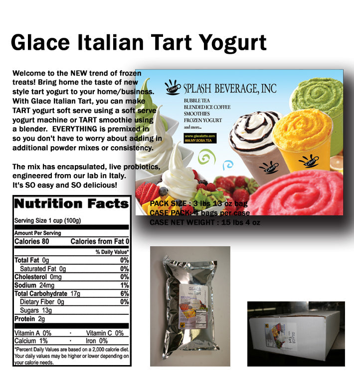Yogurt Bliss - Italian Style Sweet-Tart Soft Serve Frozen Yogurt Mix (aka Dream Yogurt for Sweet Tart Yogurt Lovers), 3 lbs 13 oz per bag. - Ships Free Within Canada on Orders Above CAD $199