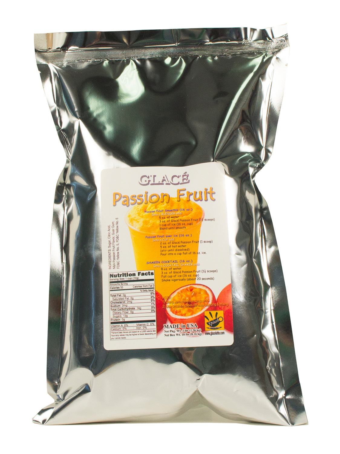 Passion Fruit 4 in 1 Mix for Bubble Tea, Smoothies, Lattes and Frappes, 3 lbs. Bag (Case 6 x 3 lbs. Bags)  - Ships Free Within Canada on Orders Above CAD $199