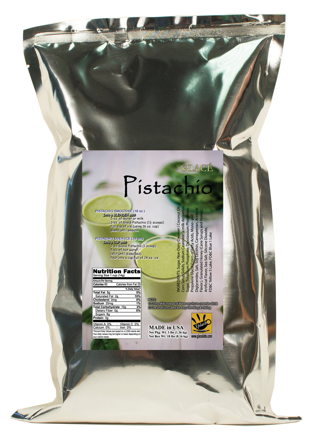 Pistachio 4 in 1 Bubble Tea / Latte and Frappe Mix - Ships Free Within Canada on Orders Above CAD $199