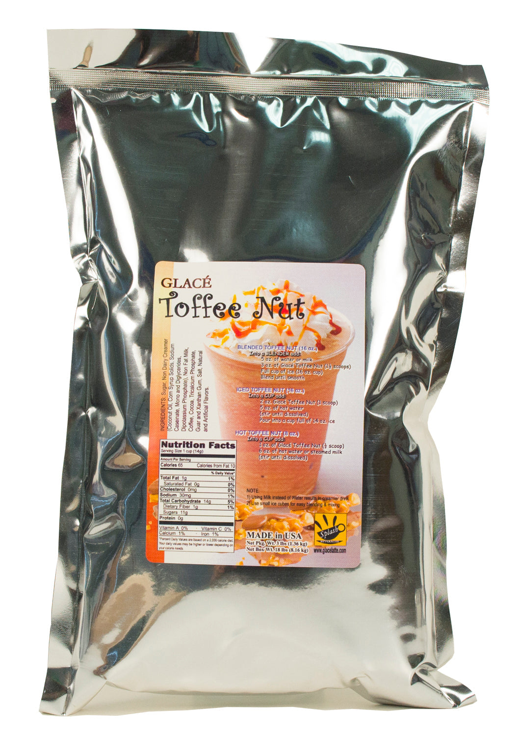 Toffee Nut Caramel (English Toffee aka Caramel) 4 in 1 Bubble Tea / Latte and Frappe Mix - Ships Free Within Canada on Orders Above CAD $199