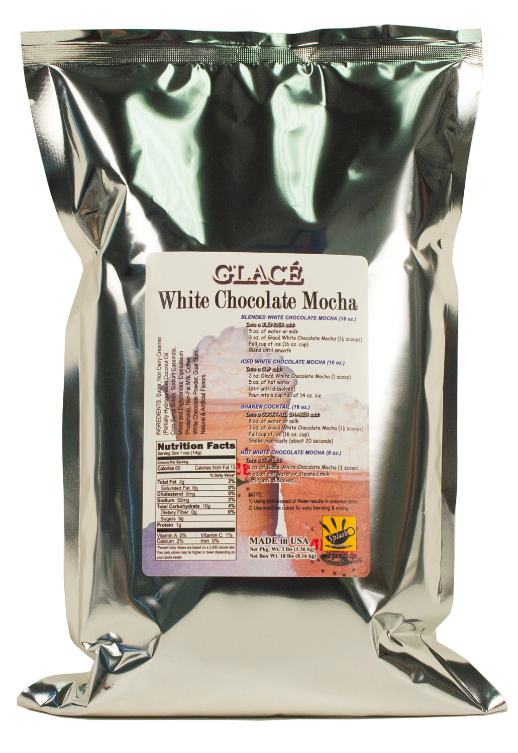 White Chocolate Mocha 4 in 1 Bubble Tea / Latte and Frappe Mix - Ships Free Within Canada on Orders Above CAD $199