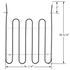 XPart Supply electric heating element with metal mounting brackets for appliance repair