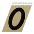 K and S 3 inch reflective number 0 sticker black numeral on beige adhesive backing for address signs