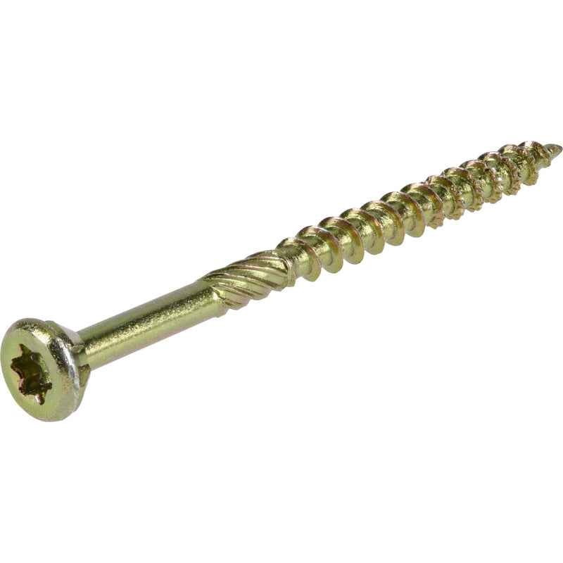 Hillman Power Pro wood screws gold zinc plated star drive screw with coarse threads for wood fastening