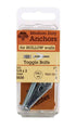 Hillman 1/4 in. Dia. x 3 in. L Round Steel Toggle Bolt 1 pk (Pack of 6)
