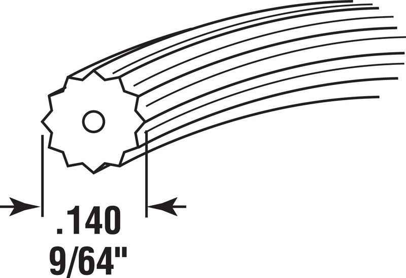 SPLINE SCRN 0.14"X25'GR